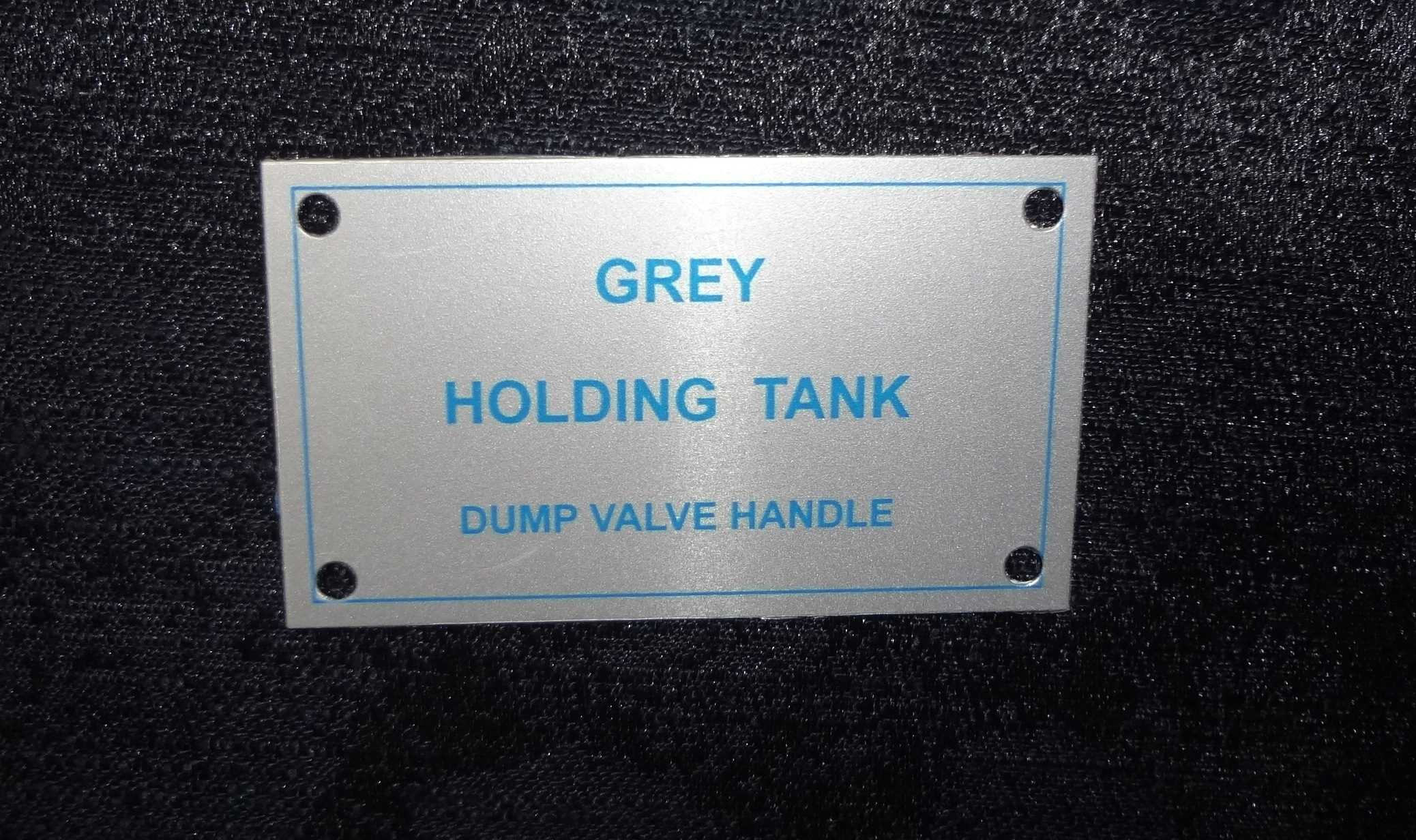 Grey Holding Tank Tag 385101A