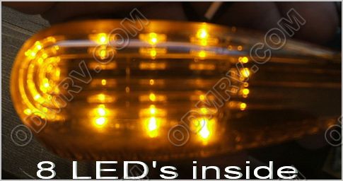 Amber Teardrop LED Clearance Light 512859