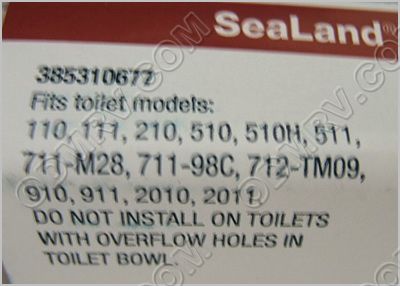 Sealand Toliet Bowl seal kit 49-9230